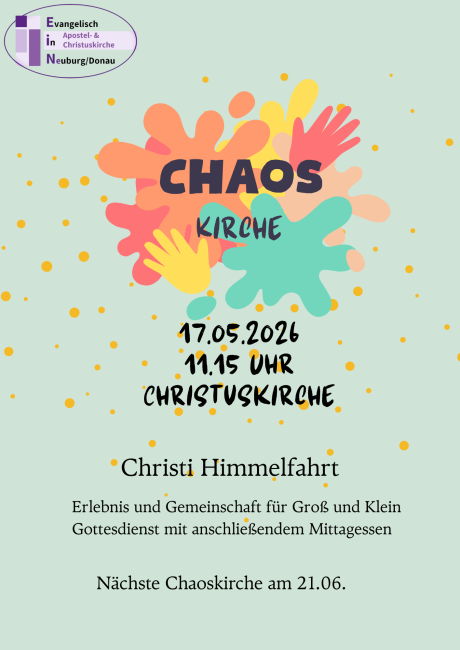 Plakat Chaoskirche Mai
