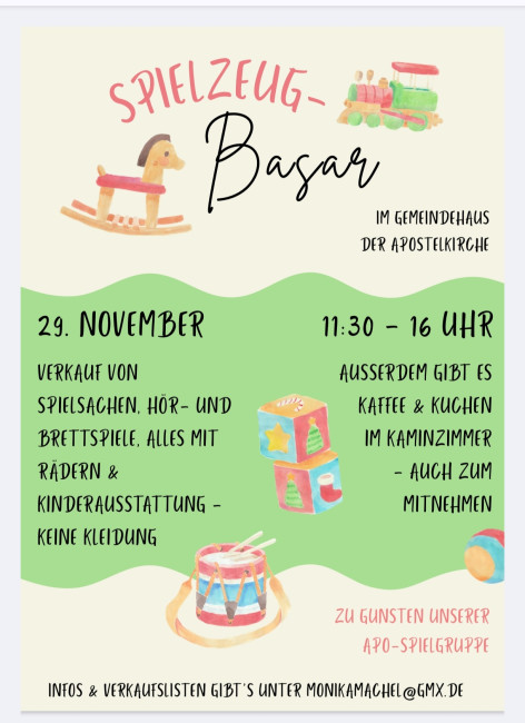 Plakat Spielzeugbasar