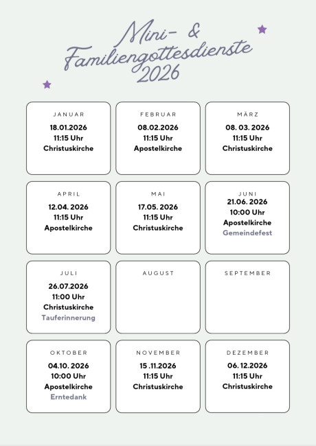 Plakat Minigottesdienste