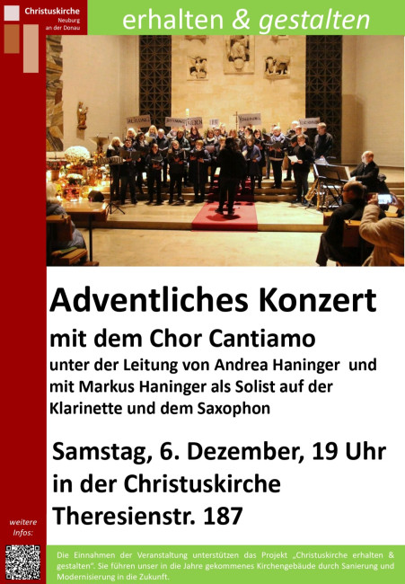 Plakat Adventliches Konzert Cantiamo