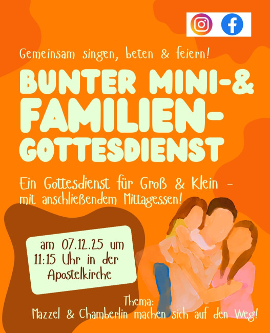 Plakat Mini- und Familiengottesdienst am 07.12. in der Apostelkirche